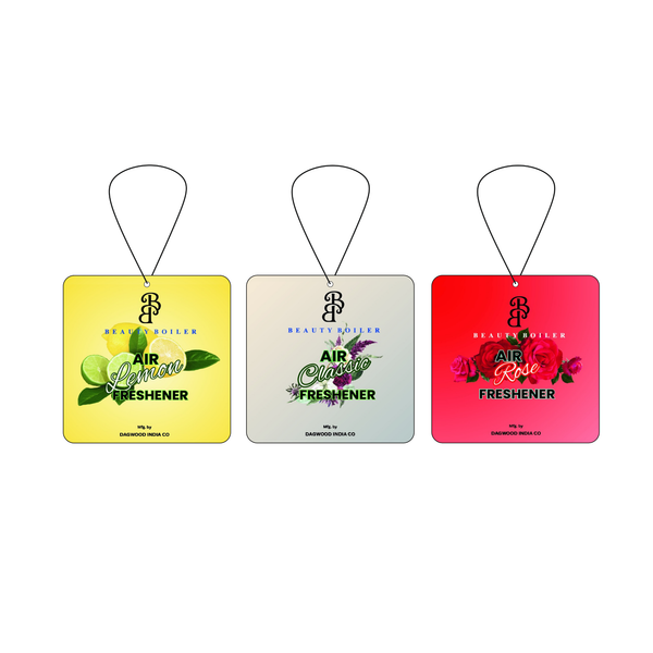 Pocket Air freshener combo Of Lemon, Classic and Rose