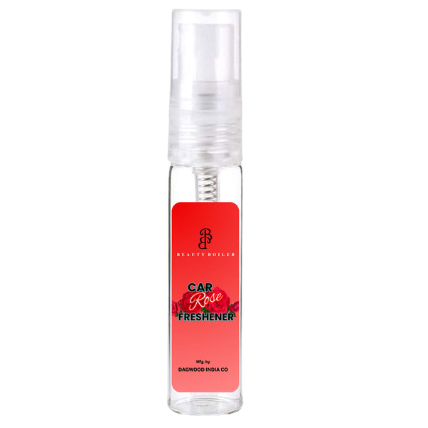CAR FRESHENER ROSE 9ML BOTTLE WITH TAG